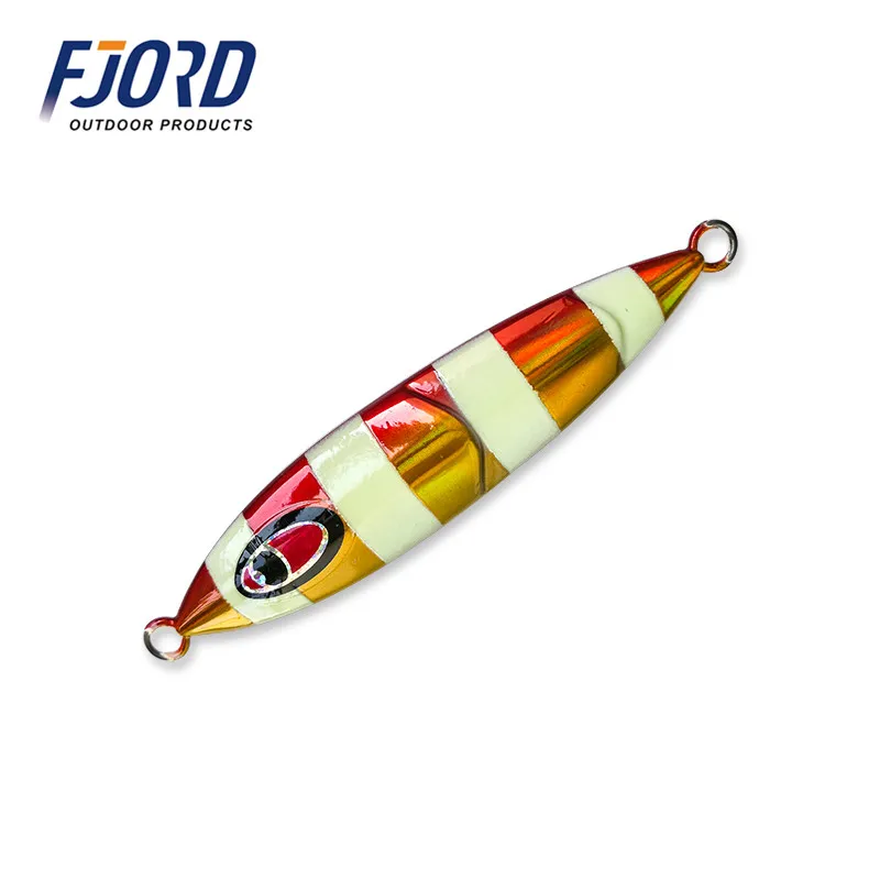 FJORD 5 шт. 80g100g120g150g200g Япония медленно тонет металлический джиг светящиеся приманки