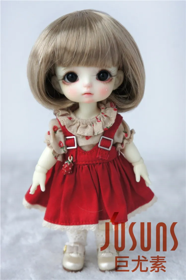 JD478 1/8 1/6 милые волосы BoBo с полной челкой парик BJD размер 5 6 дюймов 7 кукольные