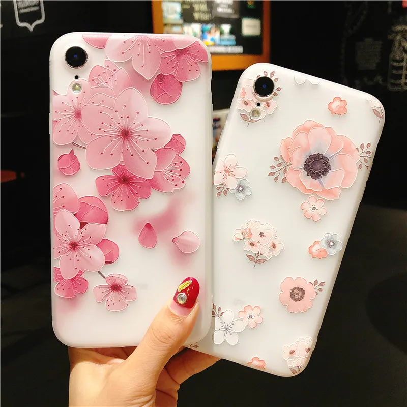 XINDIMAN 3D рельефный узор силиконовый чехол для iphone7 7 plus 8 плюс чехлы из мягкого ТПУ