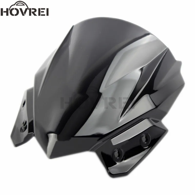 Ветровые стекла для мотоциклов Kawasaki Z650 2017 2018 черные прозрачные|Козырьки от ветра