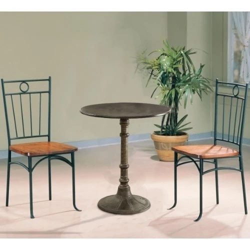 Round Transitional Metal Bistro Dining Table Bronze | Мебель