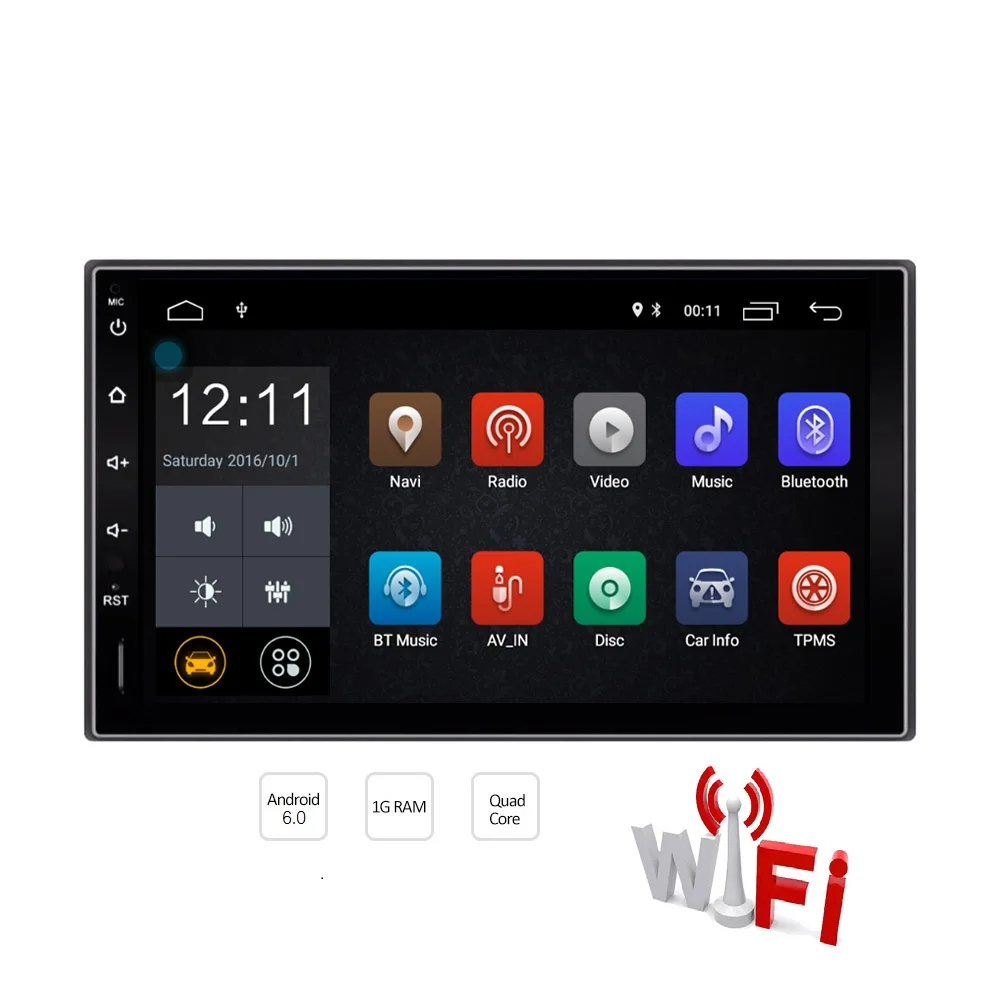 Универсальный RM CT0009L 2 Din 7 дюймов Автомобильный мультимедийный плеер Android 1 Bluetooth AM