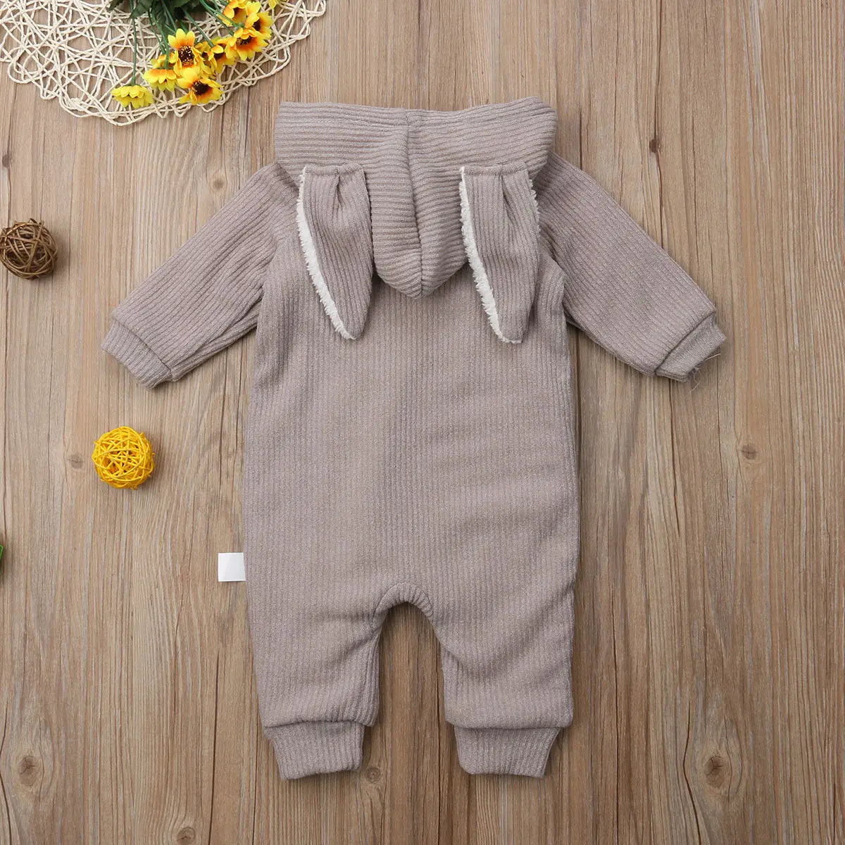 

Pudcoco Baby Jumpsuits 0-24M Toddler Kid Baby Boys Girls Cute Bunny Warm Romper Jumpsuit Winter Clothes