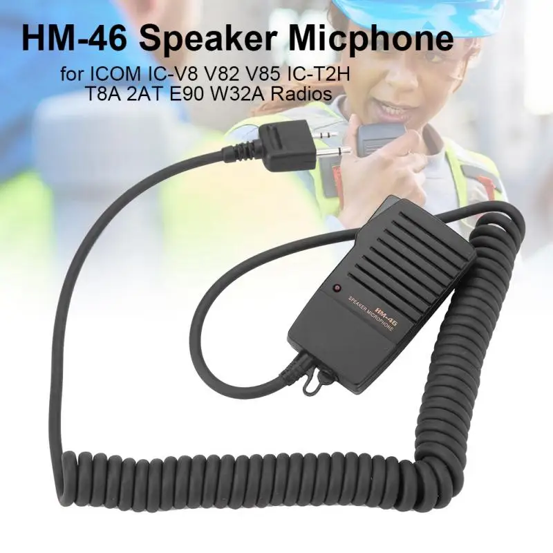 HM 46 ручной микрофон для ICOM IC V8 V82 V85 T2H T8A 2AT E90 W32A радиостанции хорошего качества 2019