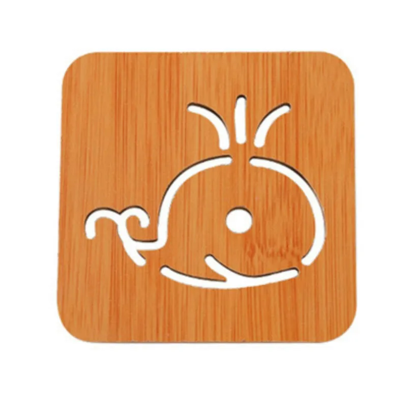 Lovely Hollow Out Tuba Woodiness Tablemat Kitchen Thickening Defence Burn Heat Insulation Pad Non-slip Mat images - 6