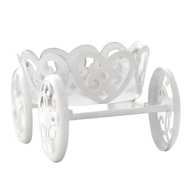 4pcs Mini White Dessert Stand with Premium Steel Material Cupcake Display Perfect for Birthday Baby Shower Thanksgiving Ch | Дом и сад