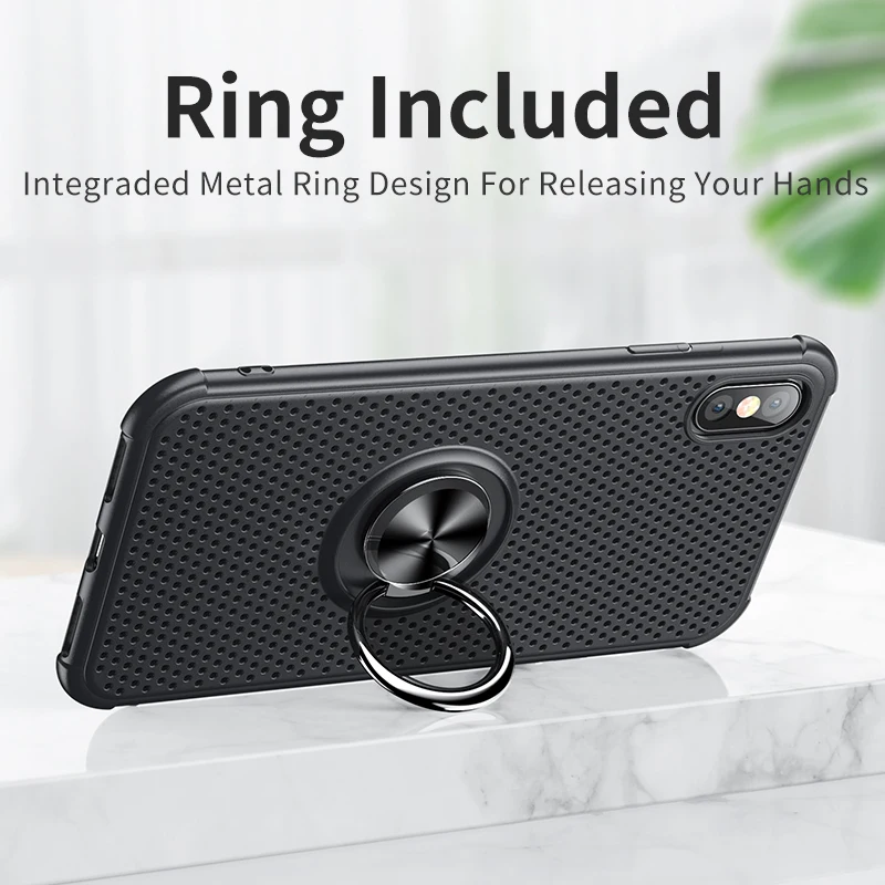 Msvii крышка с рассеиванием тепла для iPhone Xr чехол силиконовый X мягкий Xs Max Coque кольцо