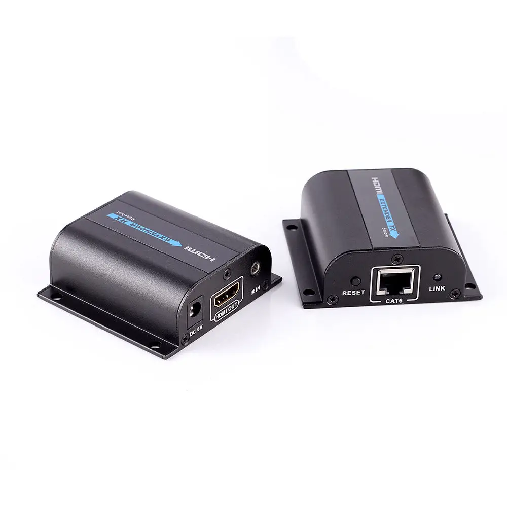 HDMI к CAT6 удлинитель передатчик 1080p Поддержка TX/RX сигнала с ИК конвертером до 60 м RJ45|
