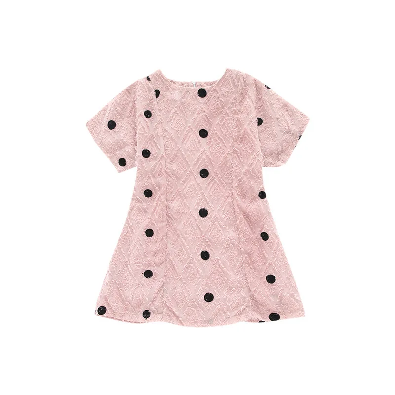 Children's Garment 2019 Girls Summer Short Sleeve Polka Dot Printing Princess Dress | Детская одежда и обувь