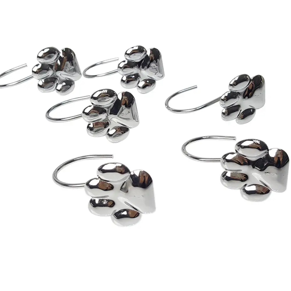 12 шт. крючки для занавесок в форме милого медведя лапы ванной и душа