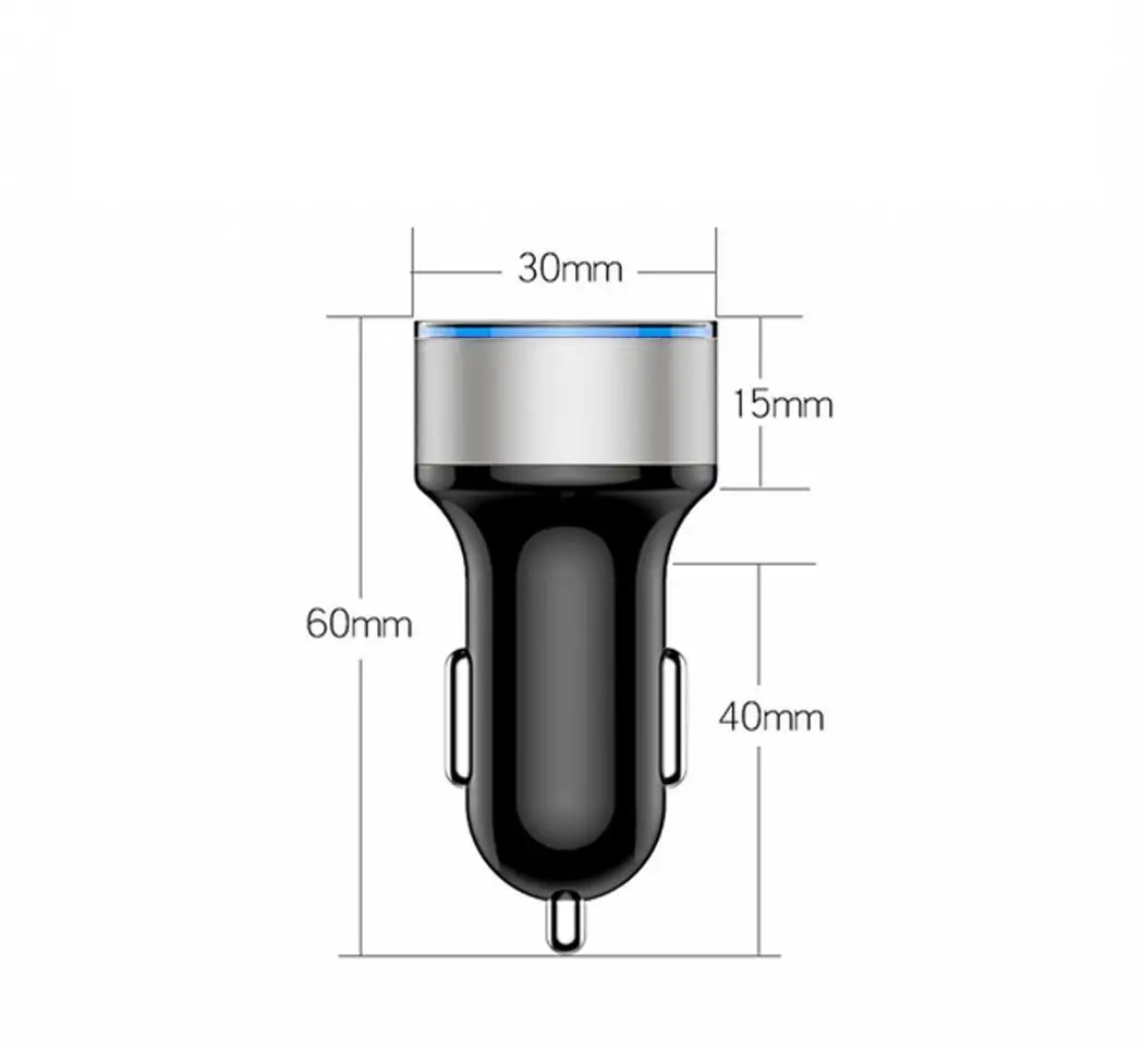 12-24V 3.1A USB Автомобильное зарядное устройство LED дисплей двойной быстрая зарядка