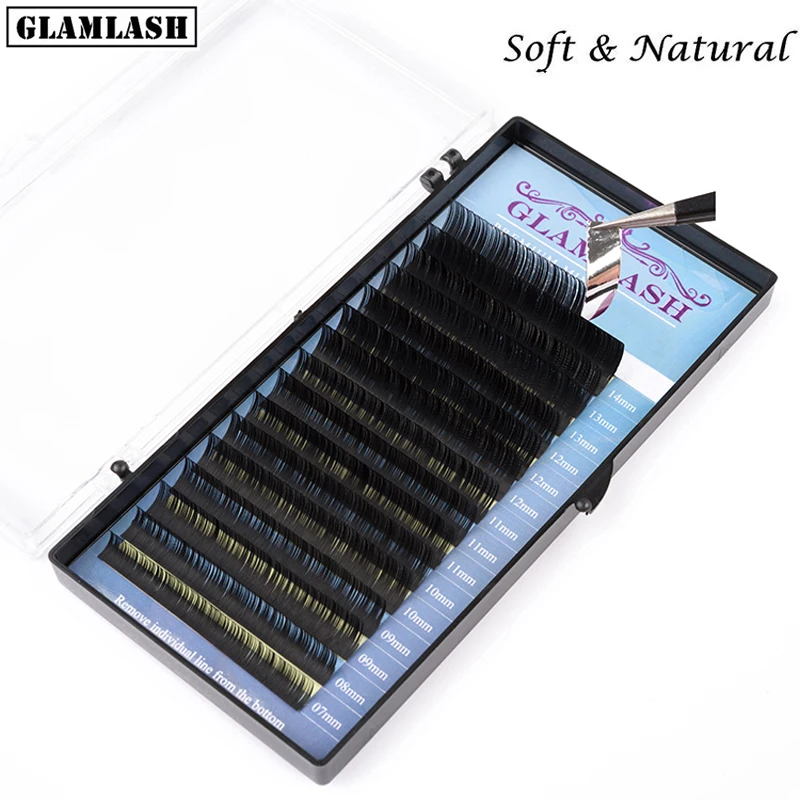 GLAMLASH оптовая продажа 16 рядов 7 ~ 15 мм весь ассортимент классические Синтетические