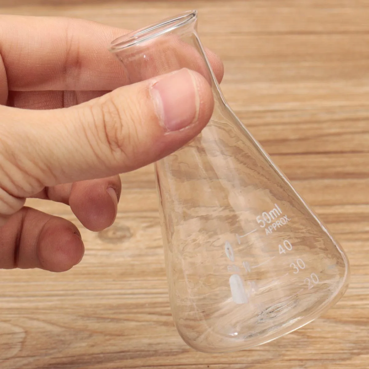 Колба Erlenmeyer из прозрачного научного стекла 50 мл 1 шт.|erlenmeyer flask|flask labglass erlenmeyer flask |