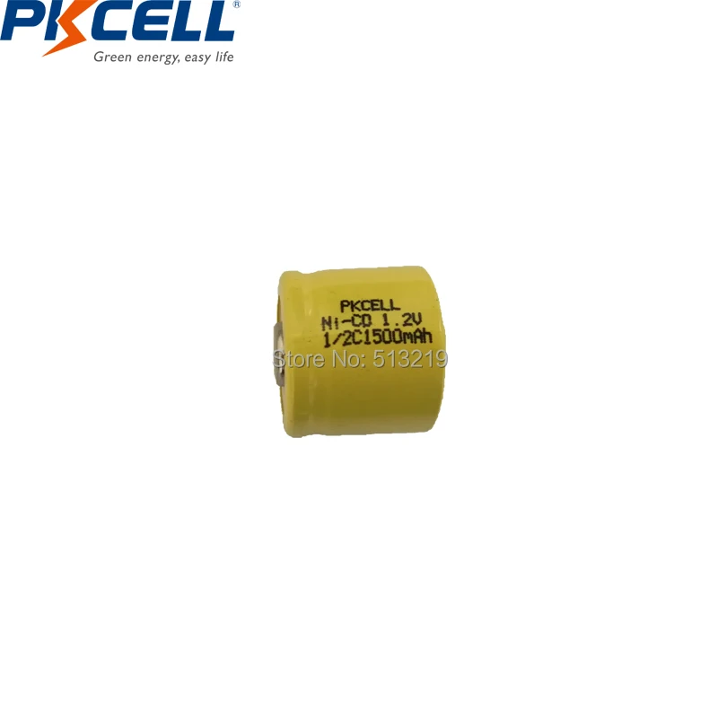 Аккумуляторная батарея PKCELL Ni-Cd 1500 мАч 1 2 в плоская крышка шт. | Электроника