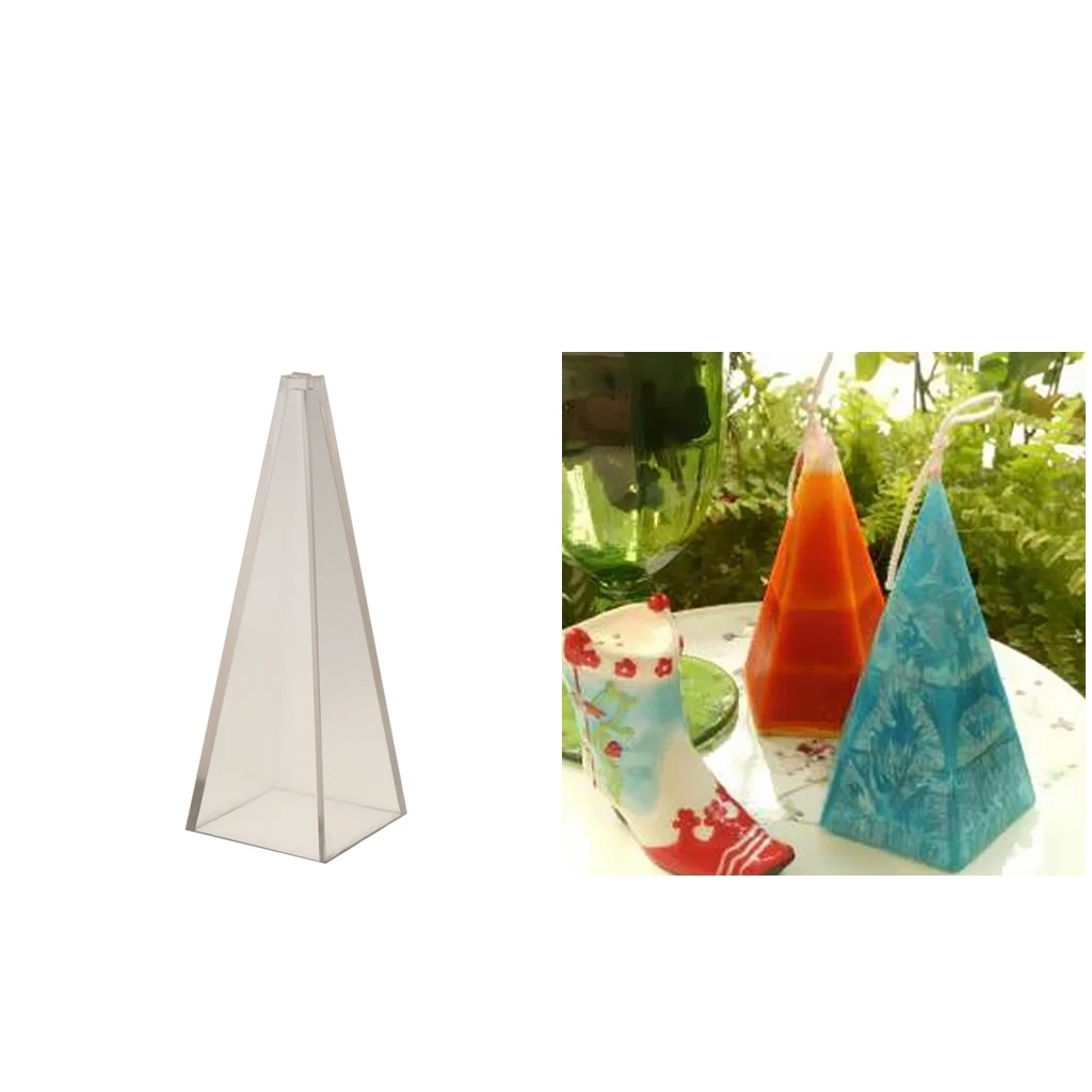Pyramidal Shape Candle Mold Soap Cake Decoration Tools Making Moulds DIY Craft | Дом и сад