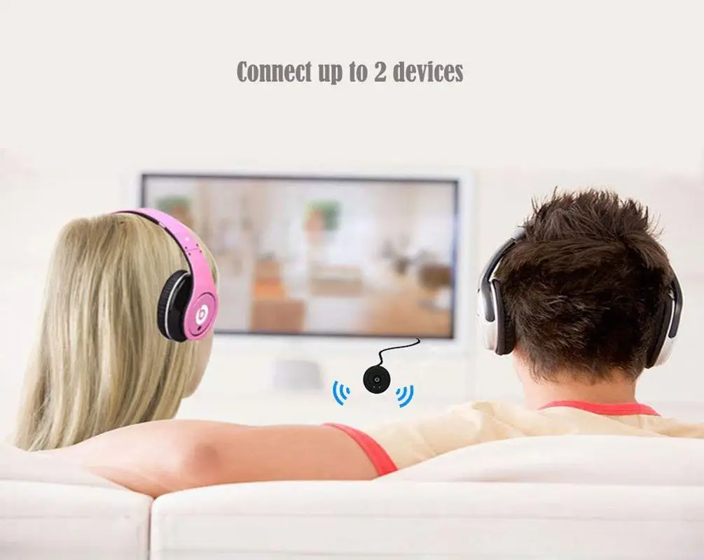 Portable TV Bluetooth 4.0 A2dp Audio srereo Transmitter RCA/3.5mm Support Pairing Two Headsets Simultaneously for PC CD Pla | Электроника