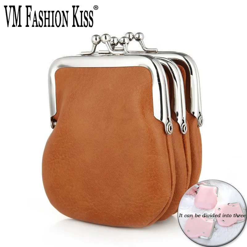 VM FASHION KISS новый дизайн PU металлический каркас мини кошелек для женщин простая