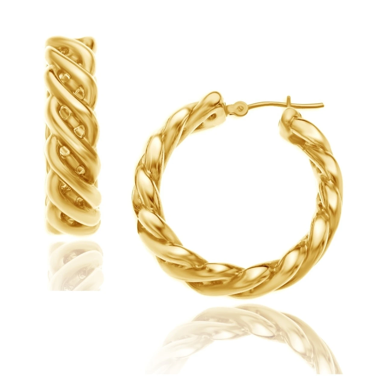 Золотой веревкой Hoop Earrings in 14 K Gold | Украшения и аксессуары