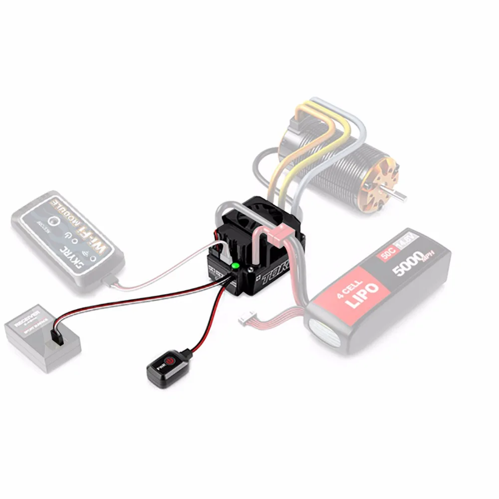 SKYRC ESC Toro TS150 бесщеточный двигатель с датчиком скорости встроенный 6В/5А BEC для