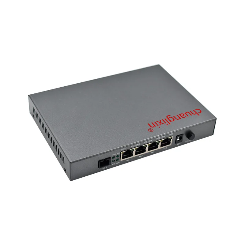 Chuanglixin EPON ONU FTTH 4FE POE 48В источник питания 1 порт 25 г|Оптоволоконное оборудование| |