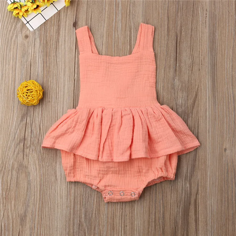 Детский хлопковый комбинезон на лямках без рукавов возраст 0-24 месяца | Мать и