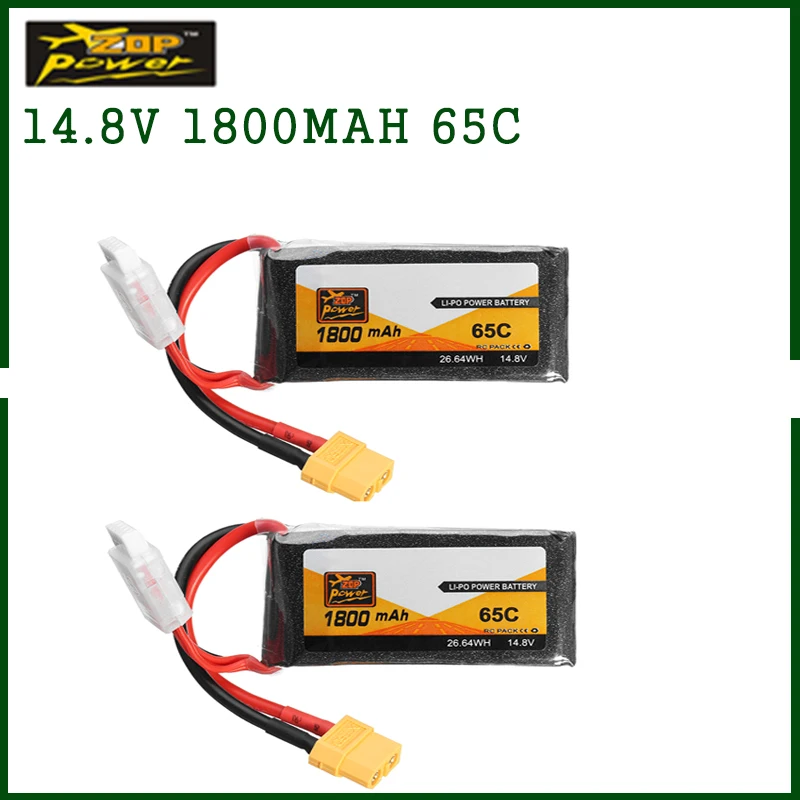 Аккумуляторная батарея ZOP Power 14 8 в 1800 мА/ч 65C 4S XT60 для квадрокоптера URUAV UR65 65 мм