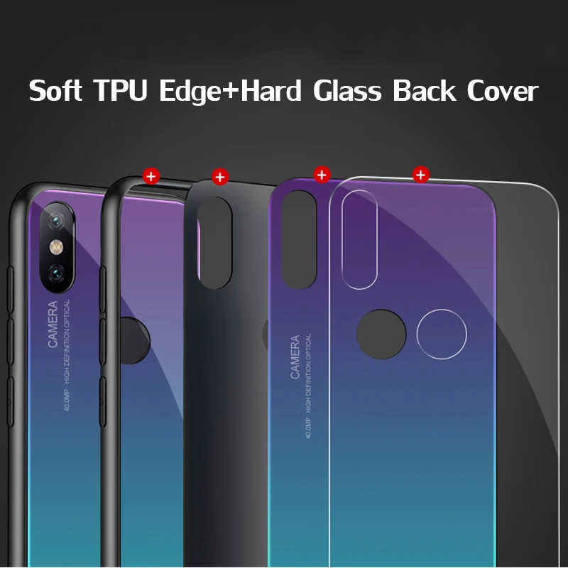 Чехол для huawei honor 9 lite 10 20 8 light life 20lite с градиентным стеклом|Бамперы| |
