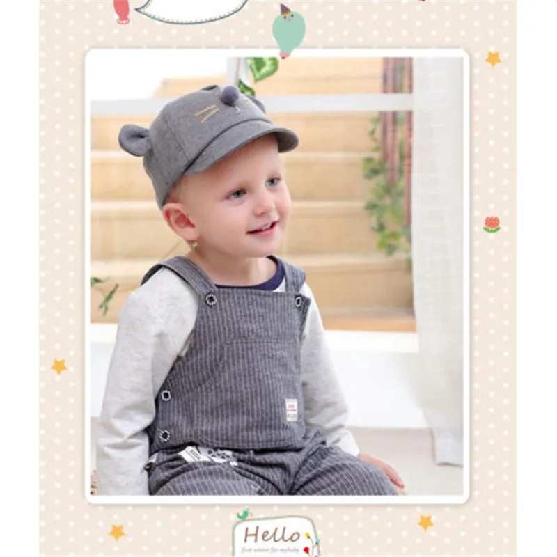 2-5Years Baby Boys Girls Mouse Ear Caps Hat Cute Kids Baseball Cap Beret Sun Newborn Peaked Snapback Casquette | Детская одежда и