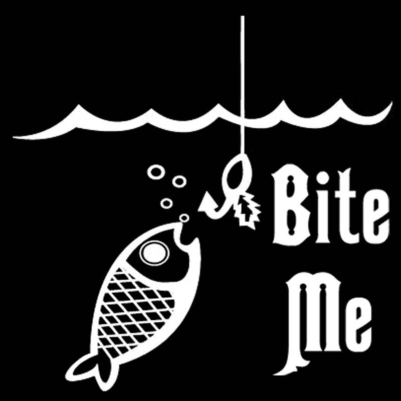 16 2 см * 15 8 Bite Me рыбалка рыболовный крючок автомобильный Стайлинг автомобиля