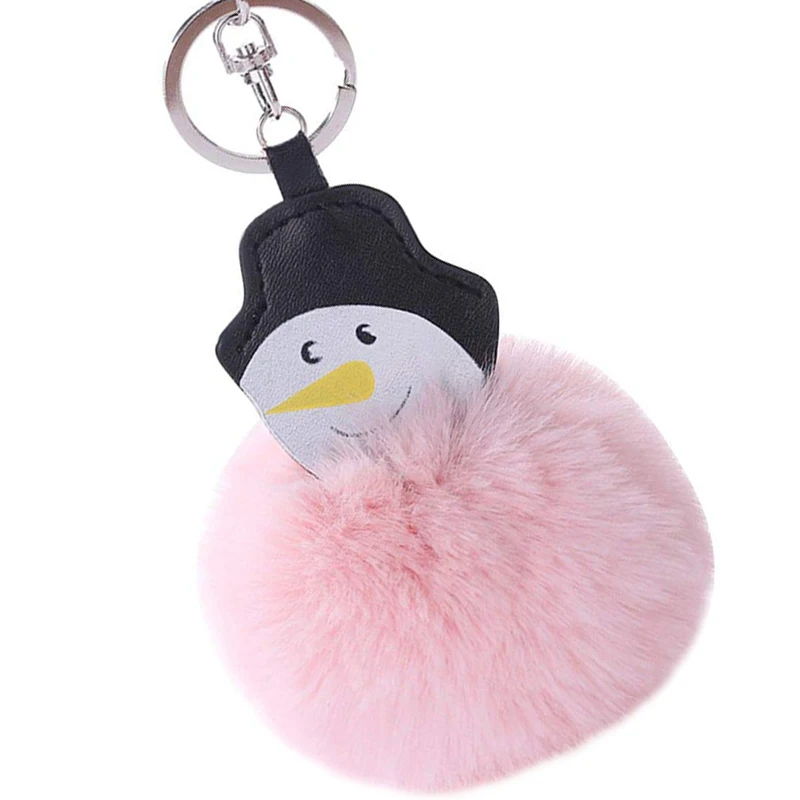Акция открытия милый снеговик пушистый брелок для ключей кошелек сумка Подвеска