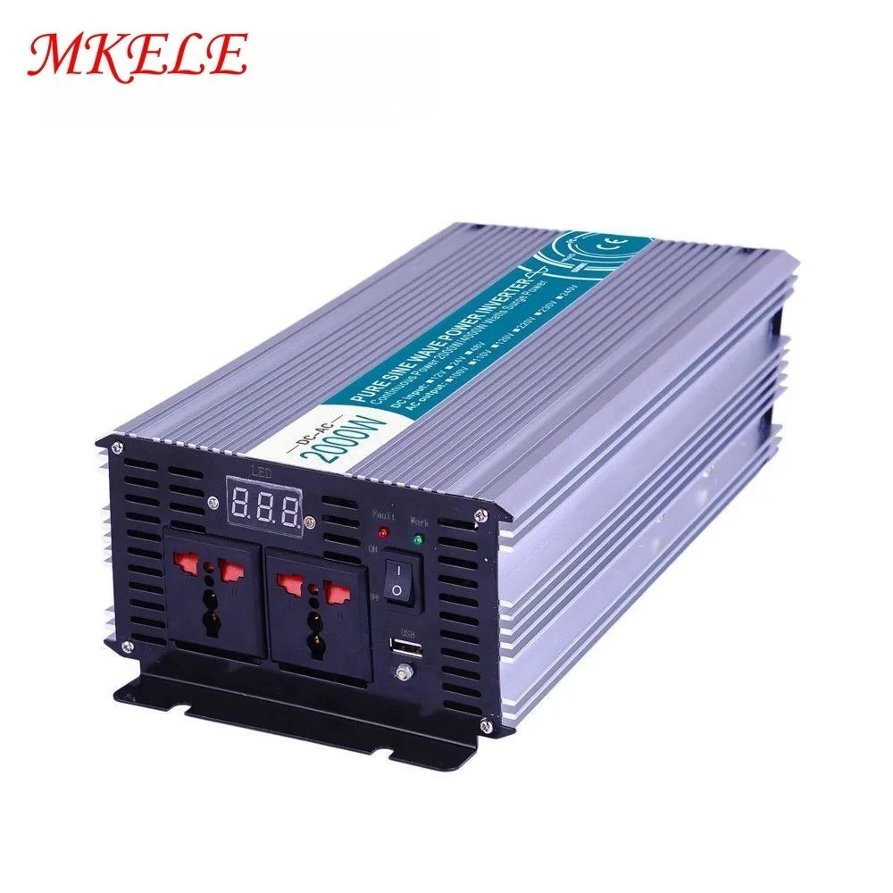 Выход USB 5V 500mA 2000w солнечный инвертор 12/24/48v 110/220v Вентилятор охлаждения решетки