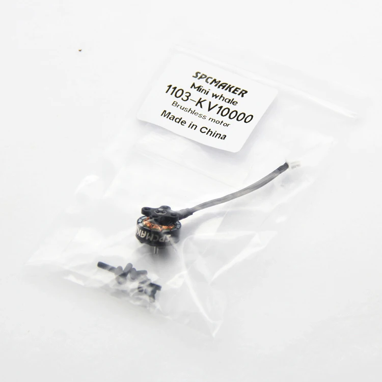 Мотор Spcmaker 1103 10000kv 2-3s бесщеточный для маленького Кита мини-Кита Hd 75 мм рамка