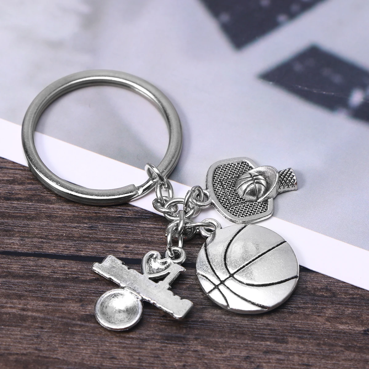 1 шт. брелок для баскетбола ключей брелоки из сплава держатель подарок подвеска