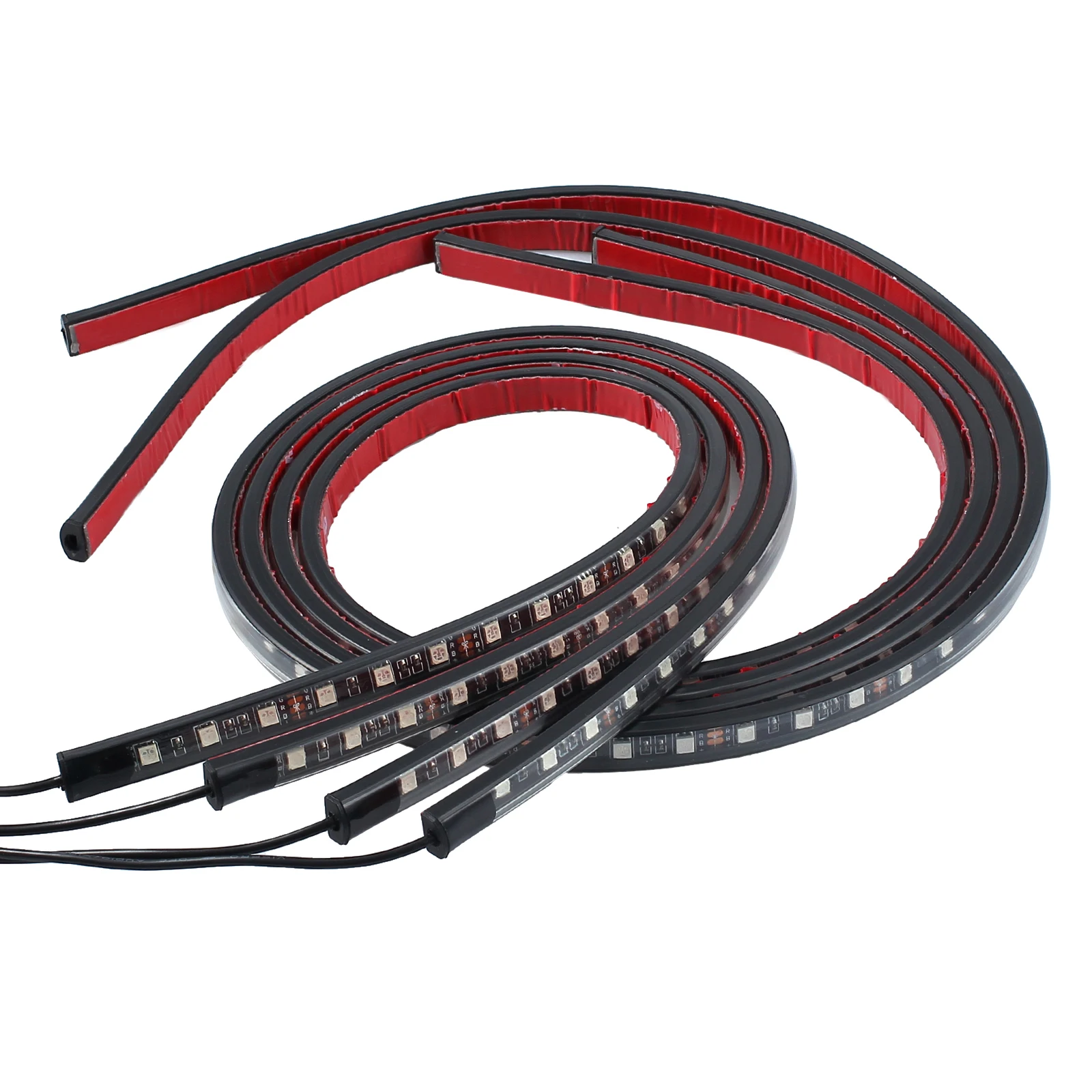 AUTOUTLET 4 шт. 12 В RGB LED 8 цветов полоса под автомобильную трубу подсвечивающая Система