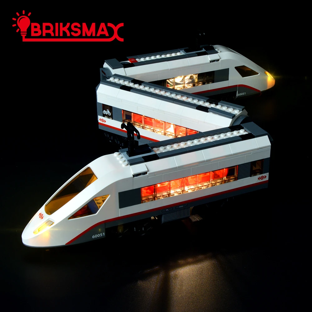 Комплект BriksMax со светодиодсветильник кой для 60051 городских поезда
