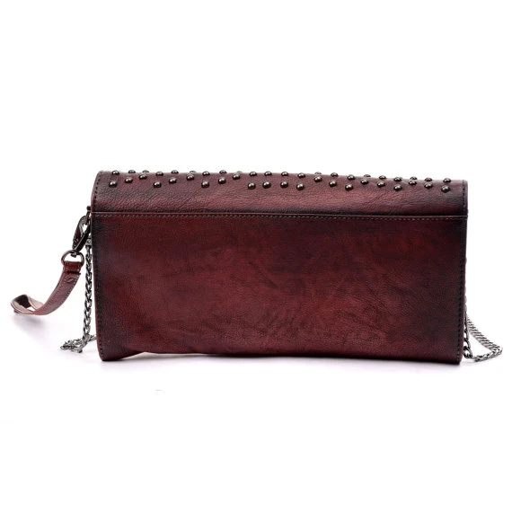 Red Leather Studded Purse |