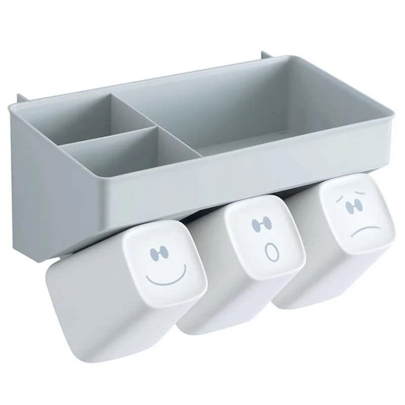 Paste Wall Mounted Toothbrush Holder Mouthwash Set Bathroom Toothpaste Rack Storage Wash Racks | Дом и сад