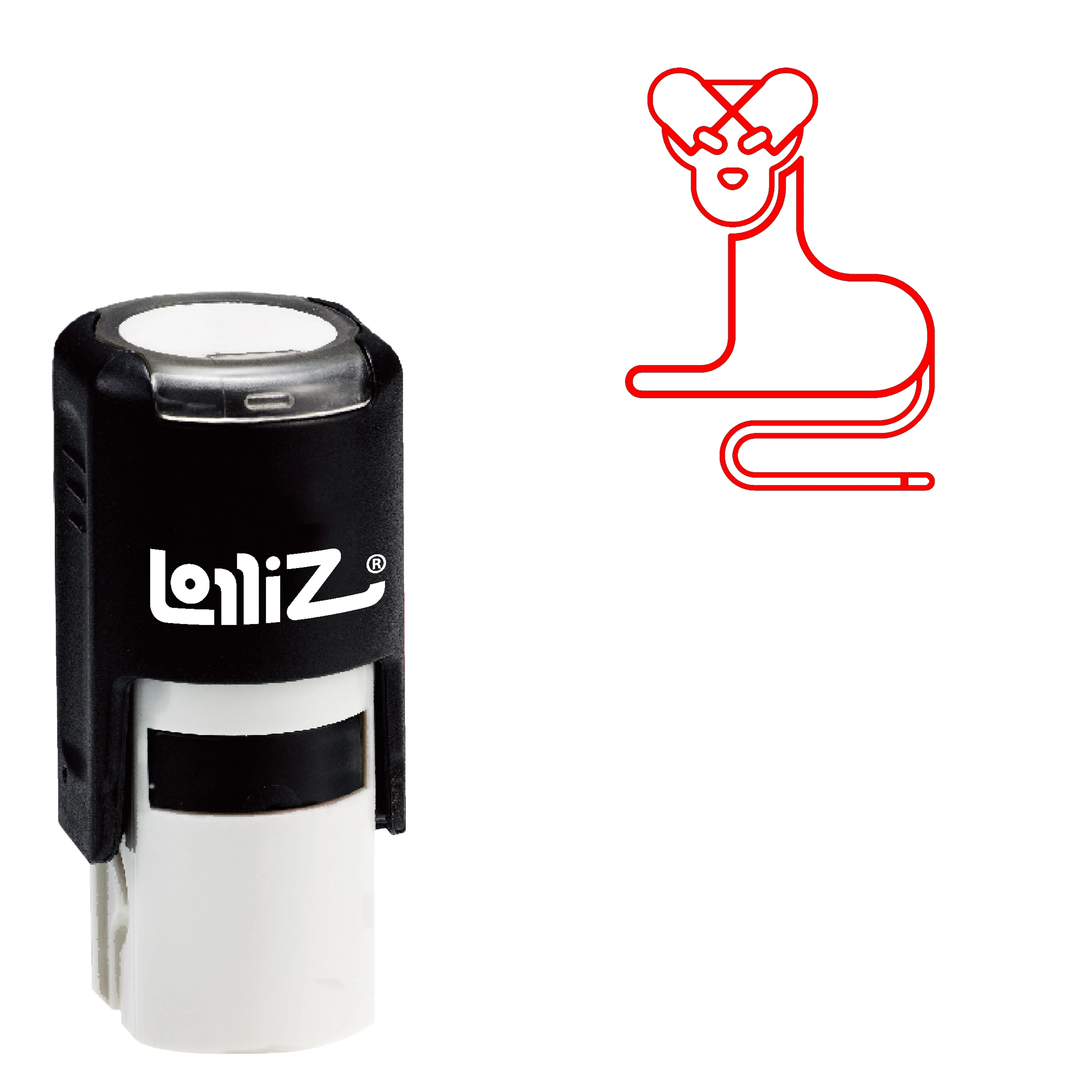 

LolliZ Biomorphic Animal Symbol Series Design #33 Self-Inking Rubber Stamp