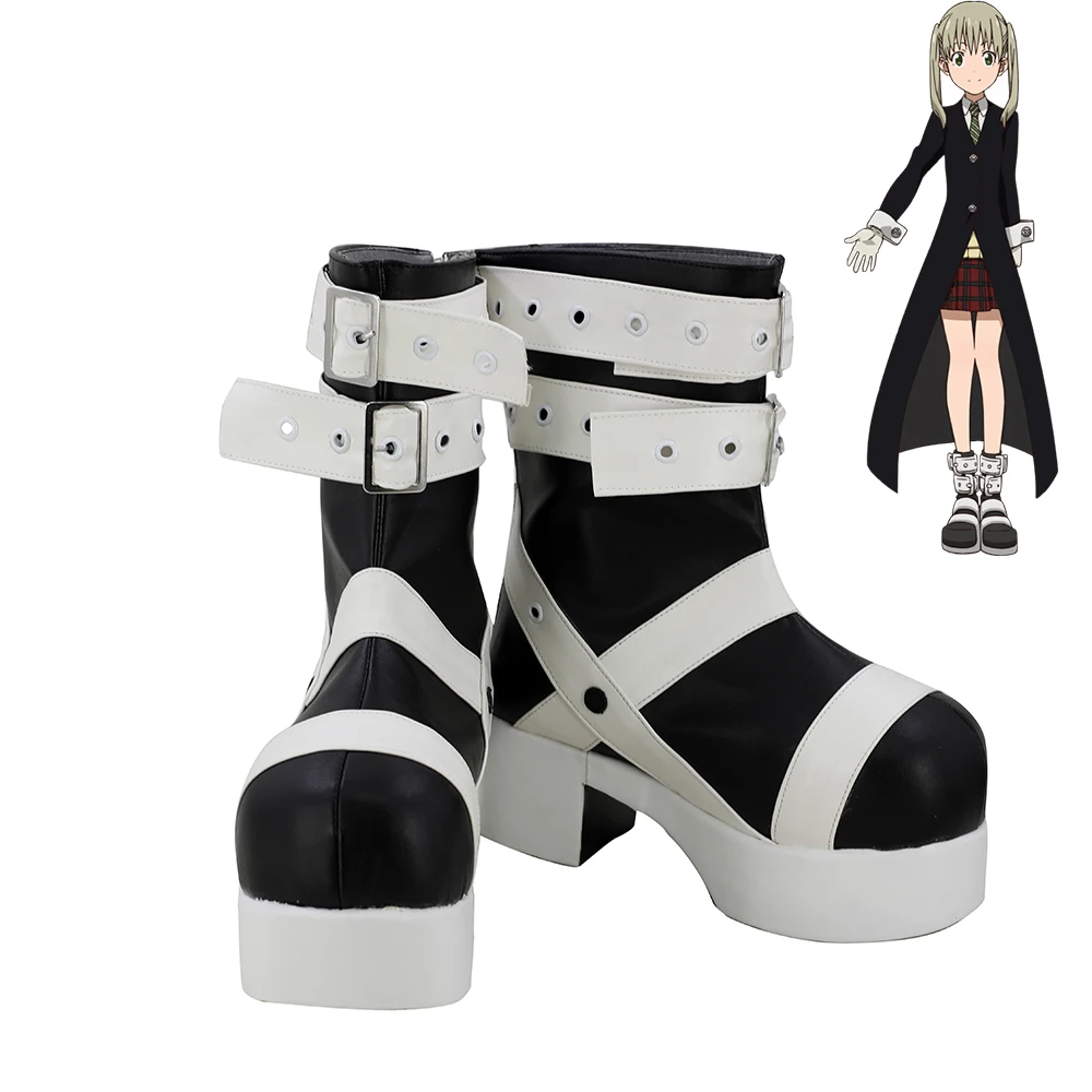Женские ботинки для косплея Soul Eater Maka Albarn черные версия 2 | Тематическая одежда и