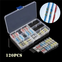 120pcs waterproof heat shrink seal splice terminals solder sleeve wire connectors 26 10 awg set insulated shrinkable tubing kit