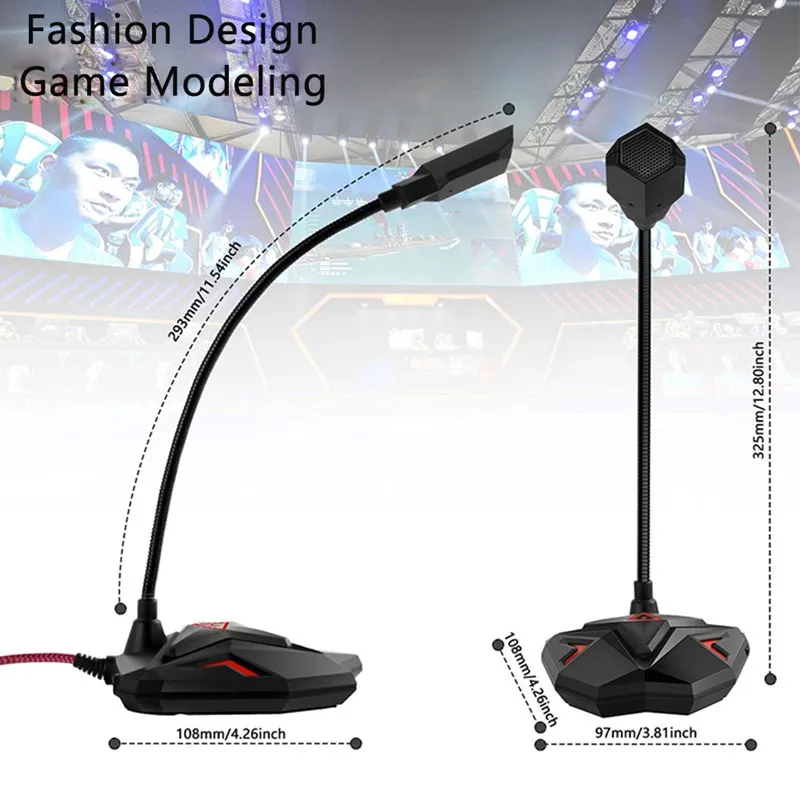 Профессиональный Usb игровой микрофон для компьютера Настольный конденсаторный