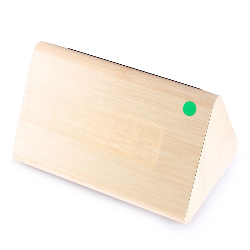 Triangle Wood LED Digital Alarm Clock W/ Sound Control Desktop Clocks with Temperature Time Display Electronic DisplayHome Decor | Лампы и