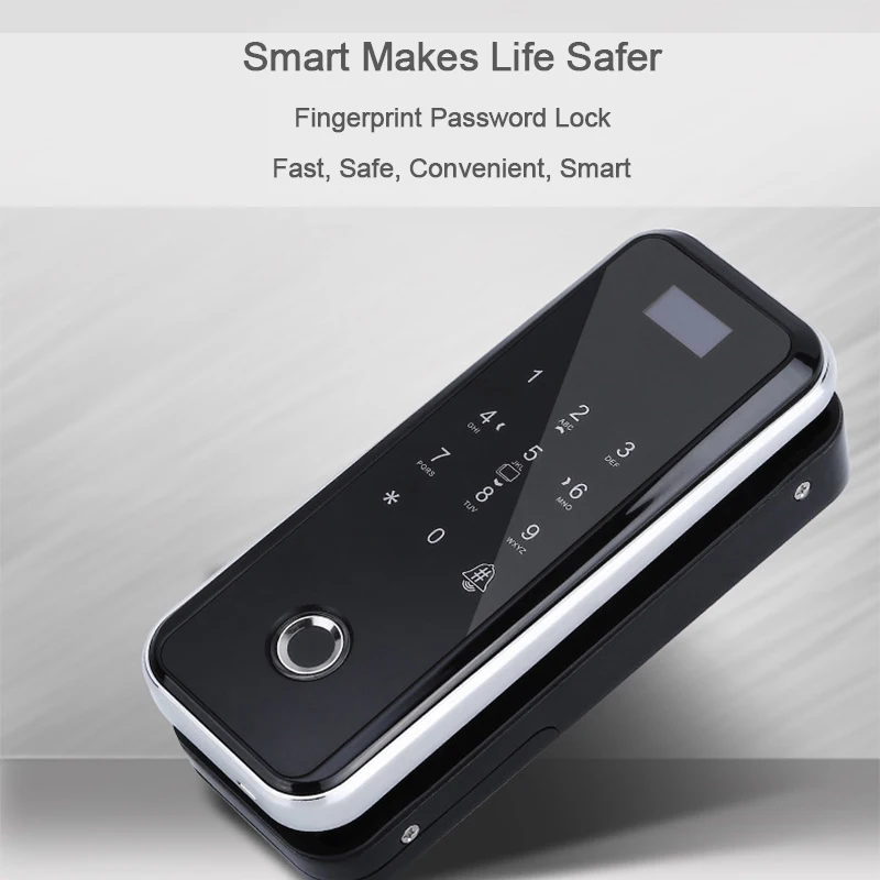 Digital Door Lock Glass Electric With Touch Fingerprint Keypad Smart Card Remote Control Office Home electronic | Безопасность и