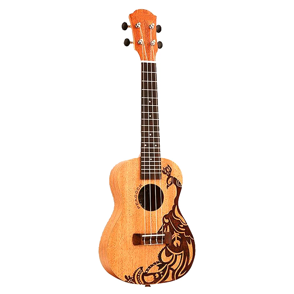 SEWS YAEL Гавайская гитара 23 дюймов 4 строки Sapele Ukulele из розового дерева гриф