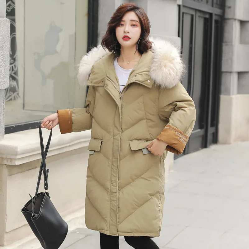 2019 Limited Full Long Mianfu Woman Winter New Korean Overknee Cotton-padded Thickening Heavy Seta Lead Even Clothes Loose Coat | Женская
