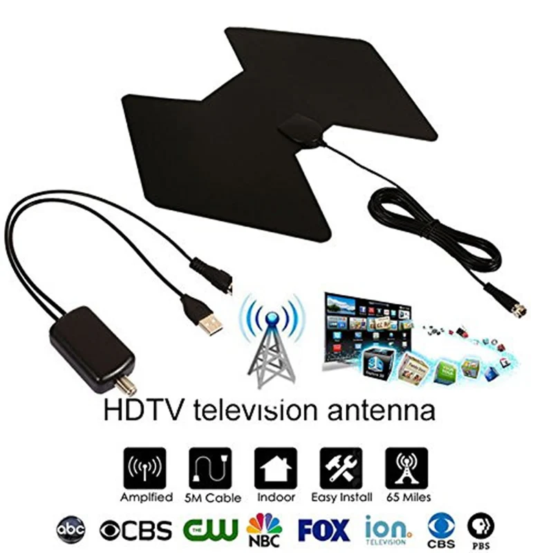 LEROY TY30D ТВ антенна внутренний HDTV HD Цифровой 50 миль ATSC кабель высокого усилитель