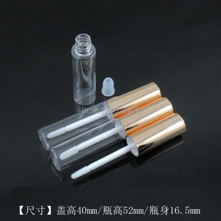 10/30/50/100pcs 8ml Empty Makeup DIY Lip gloss bottle with bright gold and silver lid clear plastic tube | Красота и здоровье
