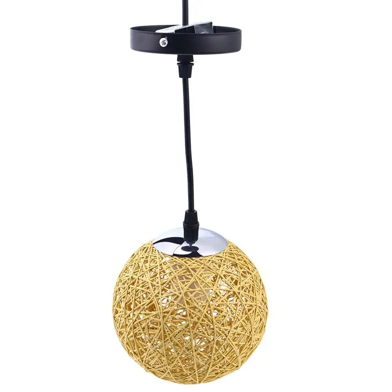 Ротанговый шар стиль подвесной светильник абажур украшение дома столовая лампы