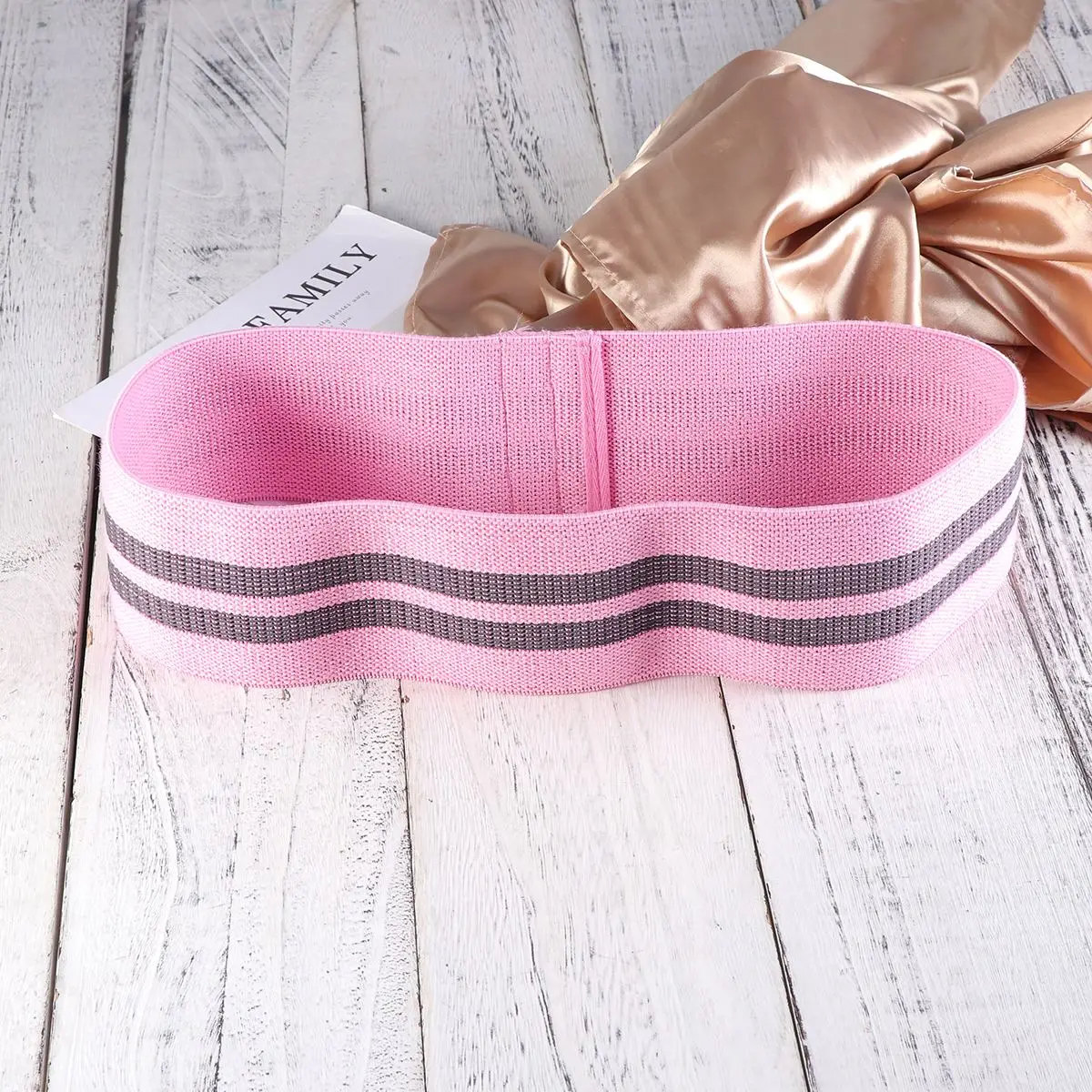 

1pc Hip Elastic Band Pink Active Squats Butt Lifting Booty Builder Hip Strap Resistance Bands for Exercise Workout Yoga