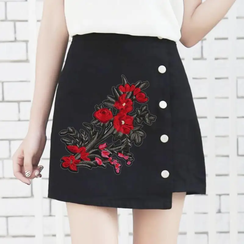 Винтажный цветок шить Pacth Бытовая Вышивка Ткань аппликационные заплатки Сделай